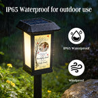 In Memory Of A Life So Beautifully Lived - Personalized Memorial Solar Garden Light - Custom Memorial Photo, Name & Year, Outdoor Garden Decoration