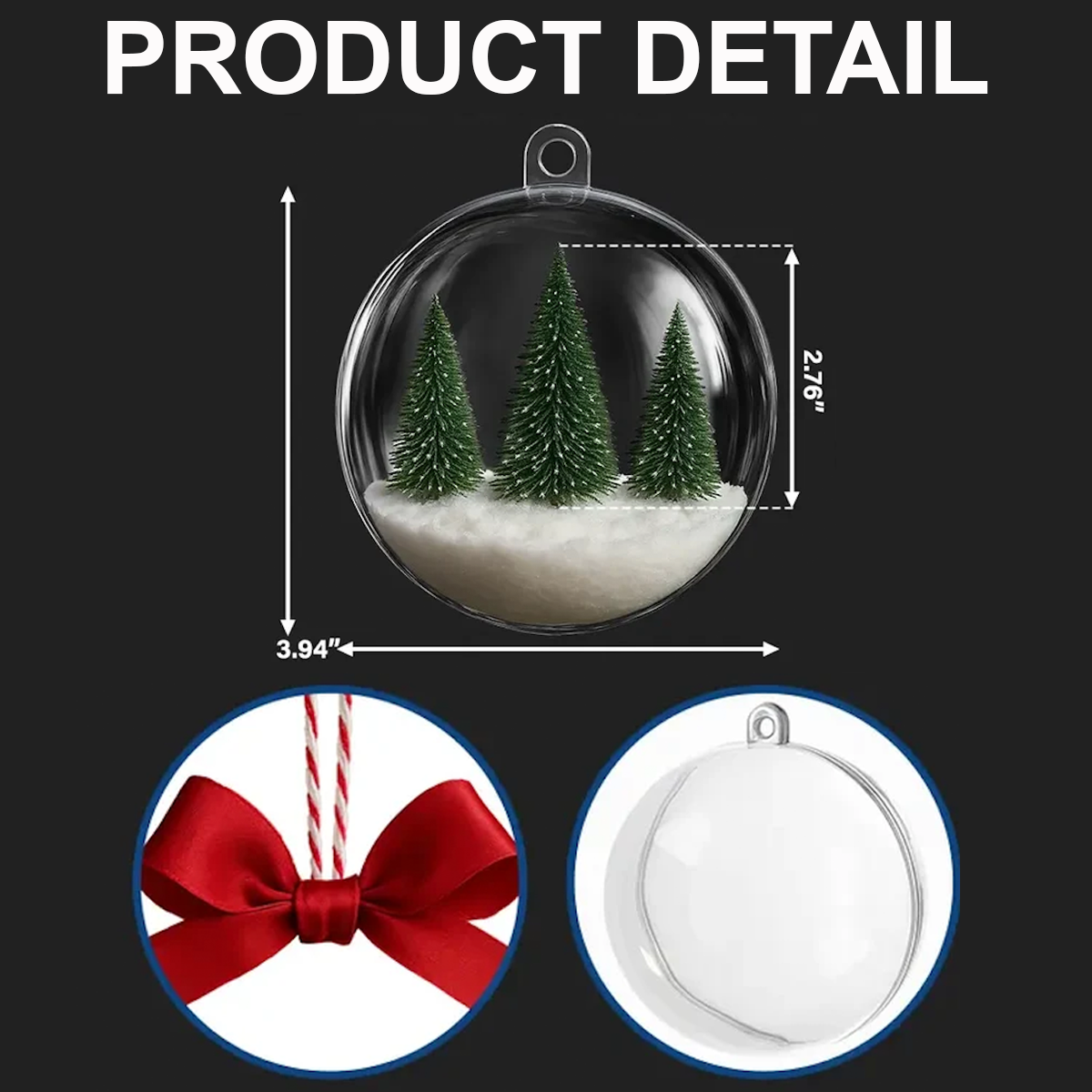 I'm Always With You Christian Memorial Christmas Gifts - Personalized Custom Photo 3D Acrylic Bauble Ornaments