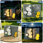 You Have Left Our Lives Solar Angel Garden Statue Lights - Waterproof Memorial Garden Book