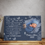 Baby Personalized Memorial Canvas Gifts for Loss of Baby, Loss of Child, Remembrance Sympathy Gift