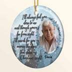 I'll Search For You Among The Stars - Personalized Ceramic Ornament - Memorial Photo Ornament