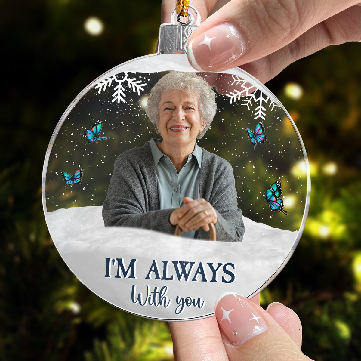 I'm Always With You In Loving Memory - Personalized Acrylic Ornament