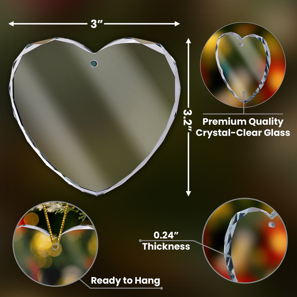 In Loving Memory You Are Loved Beyond Words - Personalized Heart Glass Photo Ornament