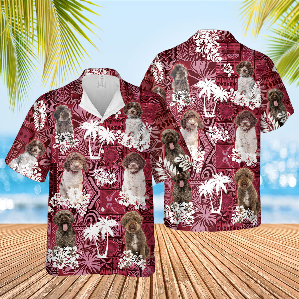Lagotto Romagnolo Hawaiian Shirt, Gift for Dog Lover Shirts, Lagotto Romagnolo Beach Shirt, Men's Hawaiian shirt