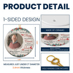 Memorial Ornament Your Life Was A Blessing - Personalized Ceramic Photo Ornament