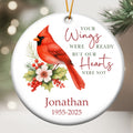 Your Wings Were Ready Memorial Christmas Ornament - Personalized Ceramic Ornament