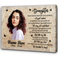 Daughter Memorial Canvas Gift, Sympathy Gift for Loss of Daughter, In Loving Memory Of Daughter