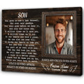 Son Memorial Canvas Gift | Sympathy Gift For Loss Of Son In Heaven | In Loving Memory Of Son