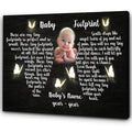 Baby Memorial Canvas | Personalized Memorial Gift For Loss of Baby Angel | Remembrance Gifts Loss of Child