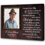 I Thought Of You Memorial Canvas Gifts | Sympathy Gift for Loss of Loved One In Heaven Bereavement Gift