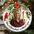 Memorial First Christmas Without Custom Photo - Personalized Ornament