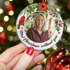 Memorial First Christmas Without Custom Photo - Personalized Ornament